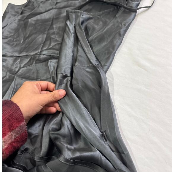 Quince Womens Medium 100% Washable Silk Cowl Neck Slip Dress Lightweight - Picture 6 of 11